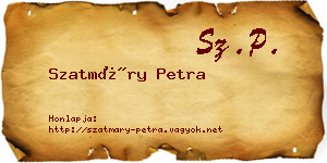 Szatmáry Petra névjegykártya